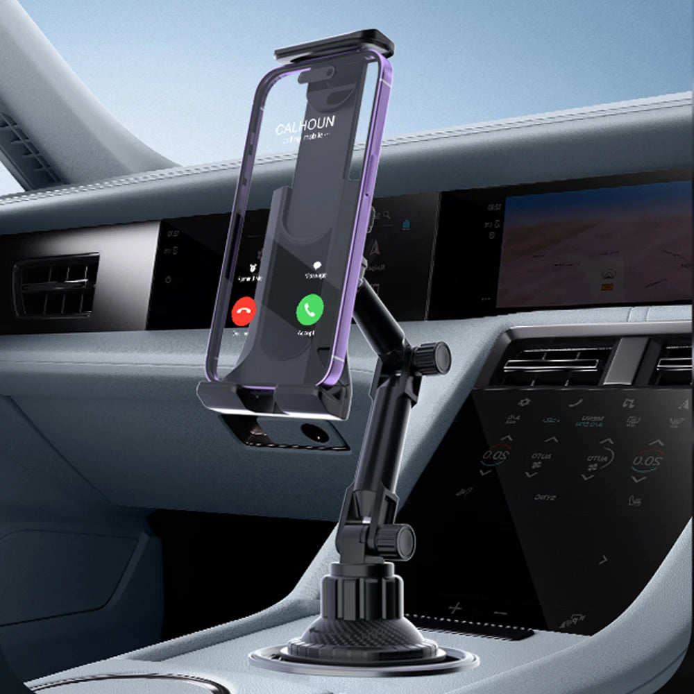 Suporte para tablet veicular com encaixe para copo, suporte ajustável em 360° para smartphone, barra de inclinação de 270°, base triangular, Ram Mount, ferramentas para SUV.