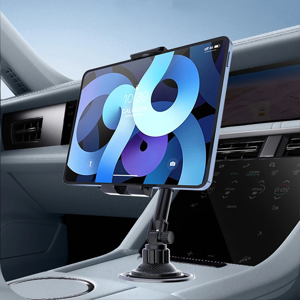 Suporte para tablet veicular com encaixe para copo, suporte ajustável em 360° para smartphone, barra de inclinação de 270°, base triangular, Ram Mount, ferramentas para SUV.